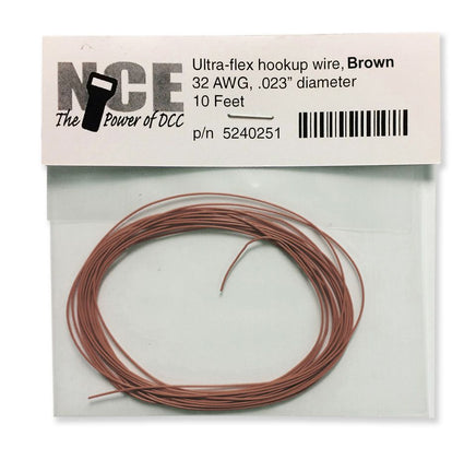 NCE Brown Ultra-Flex Wire 32AWG 10 Feet 0251