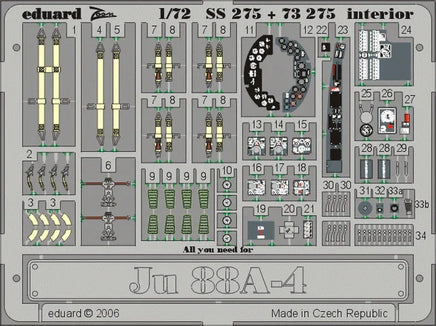 1/72 Eduard Ju 88A-4 interior for HASEGAWA SS275