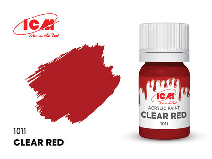 ICM Acrylic Paint Clear Red (12 ml) 1011