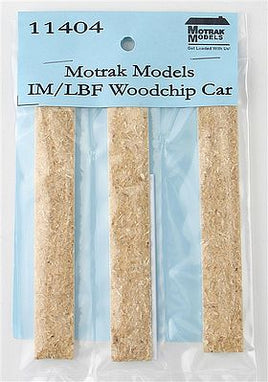 Motrak Models IM/LBF Woodchip Car packaging with wooden sticks inside