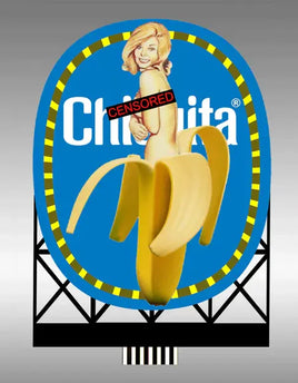 O/HO Miller Engineering Large Chiquita Brands International Billboard 88-3601 - MPM Hobbies