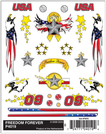 PineCar Freedom Forever Decal 4019