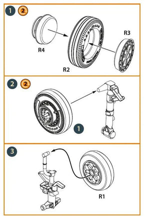 1/72 Clear Prop F-86A wheel set type 2 (CP) 72164