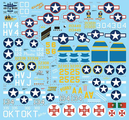 1/48 Fundekals P-38 E/F/G/H Lightnings 48030
