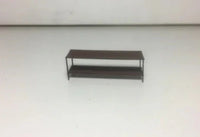 Wooden shelf on a white background