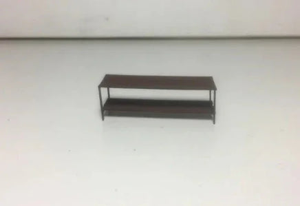 Wooden shelf on a white background