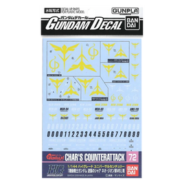 Bandai GD-72 HG Char's Counterattack Zeon Decals 2076870