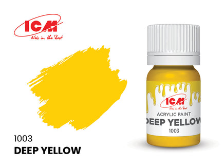 ICM Acrylic Paint Deep Yellow (12 ml) 1003