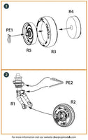 Detailed view of Clear Prop A72016 precision-molded wheels showing accurate tread patterns and hub details for 1/72 UH-2 Seasprite all versions helicopter kit
