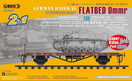 1/35 Sabre Model German Railway FLATBED Ommr (2 in 1) 1+1 Super Value Pack 35A03-SVP