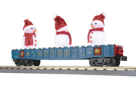 O MTH North Pole Gondola Car w/Led Christmas Lights & Lighted Snowmen 30-72264