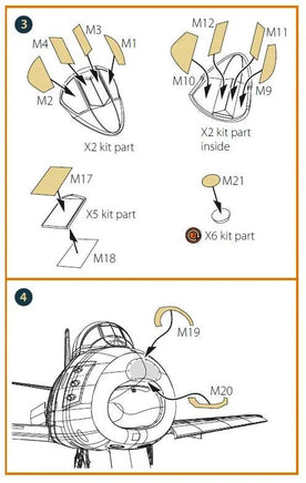 1/48 Clear Prop F-86A Double-Sided Painting Mask (CP) 48049