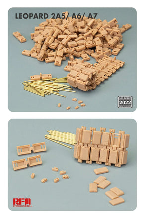 1/35 Ryefield Models Leopard 2A5/A6/A7 3D Printed Workable Track Links 2022
