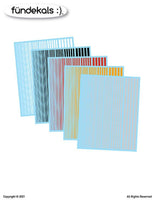 Multi Scale Fundekals DAY GLO STRIPES