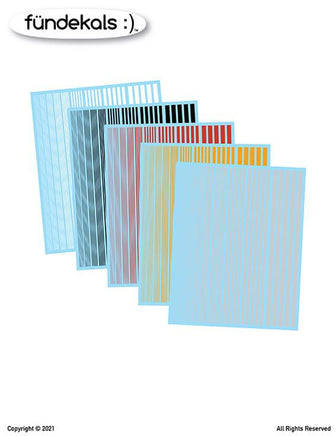 Multi Scale Fundekals DAY GLO STRIPES