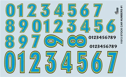 1/24-1/25 Gofer Stock Car Numbers Decal Sheet 11013