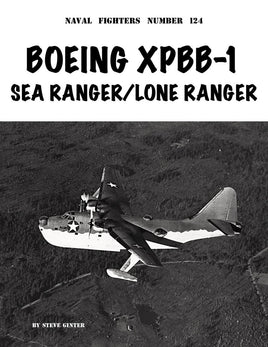 Boeing XPBB-1 Sea Ranger/Lone Ranger aircraft on a black background with text about naval fighters.