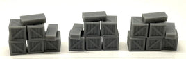 HO Phoenix Precision Stack of 5 3′ Cube Crates and 2 3' x 5' Crates Type 3 31538