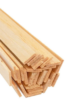 Bud Nosen Basswood Stick 1/16" x 3/4" x 24" (15/pkg) 3159