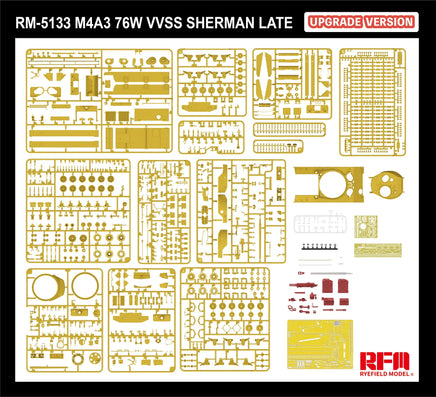 1/35 Ryefield Models M4A3 Sherman 76W VVSS Late Upgrade Version 5133
