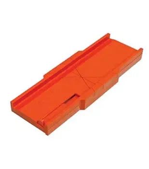 Orange plastic component on a white background