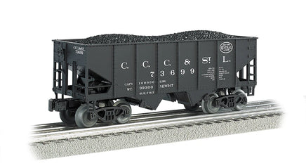 O Williams New York Central 55-Ton 2-Bay Hopper Big Four w/Coal Load 48205