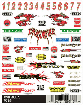PineCar Formula Decal 319