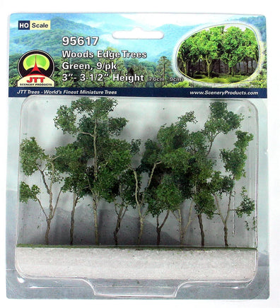 HO Scale JTT Green Wood Edge Trees 3" to 3.5" 95613 - MPM Hobbies