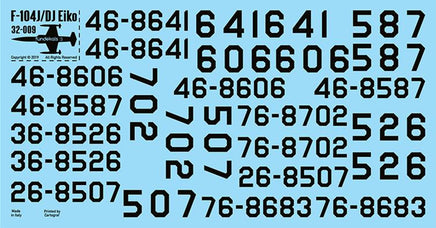 1/32 Fundekals F-104J/DJs JASDF 32009