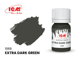 ICM Acrylic Paint Extra Dark Green (12ml) 1069