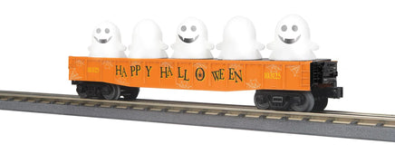 O MTH Halloween Gondola Car w/Flickering Lighted Ghosts (Orange) 30-72258