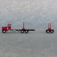 N Trainworx Red Peterbilt 379 Log Truck 47983