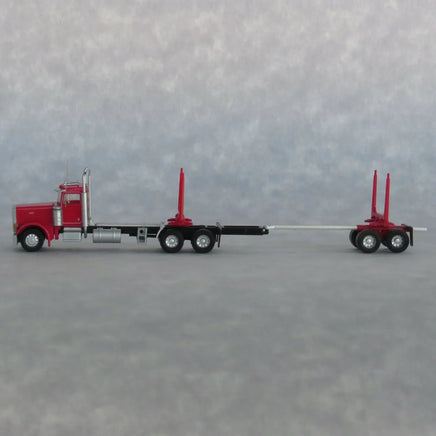 N Trainworx Red Peterbilt 379 Log Truck 47983