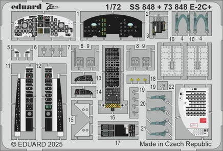 1/72 Eduard E-2C+ Zoom set for HELLER kit SS848
