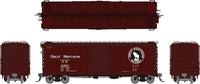 HO Rapido GN 40' Boxcar with Early IDNE: Great Northern - Mineral Red: Single Car - 155001A - MPM Hobbies