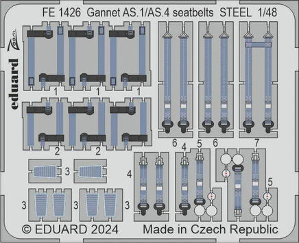 1/48 Eduard Gannet AS.1/AS.4 seatbelts STEEL for AIRFIX FE1426