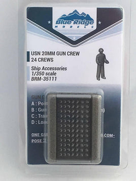 1/350 Blue Ridge Models - FIGURES - USN 20mm Gun Crew (x84 Figures) - 3D Printed 35111