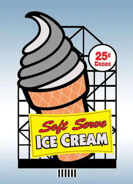 O/HO Miller Engineering Large Ice Cream Cone Billboard 88-3001 - MPM Hobbies