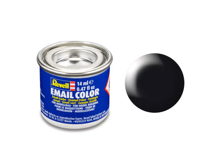 Revell Email Color Enamel Paint 14ml - Silk "Black" (RAL 9005) 32302