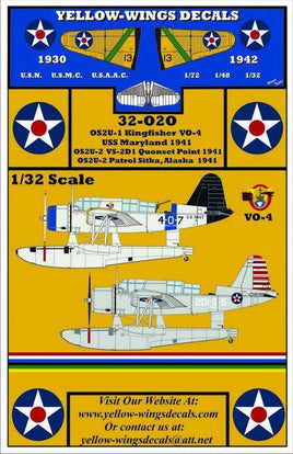 Yellow-Wings Decals product with airplane illustrations and text on a yellow background