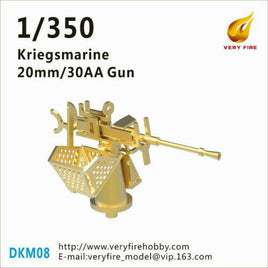 1/350 Veryfire DKM Kriegsmarine 20mm/30 AA Guns (16 Sets) DKM08