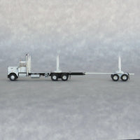 N Trainworx White Kenworth W900 Log Truck 49082