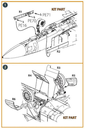 1/72 Clear Prop MiG-23 Undercarriage Covers for Cp Kits 72096