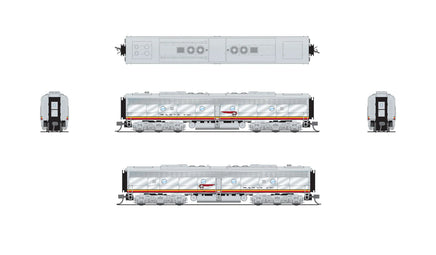 N Broadway Ltd EMD E8B ATSF 84A Warbonnet No-Sound/DCC-Ready 8841