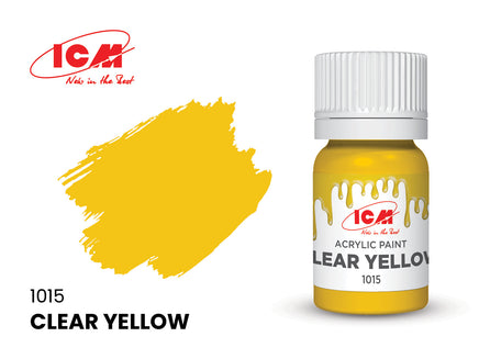 ICM Acrylic Paint Clear Yellow (12 ml) 1015