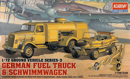 1/72 Academy German Fuel Truck & Schwimmwagen 13401