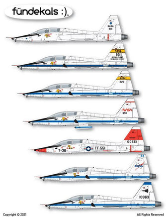 1/48 Fundekals NASA T-38s 48003