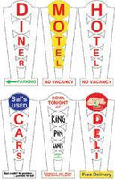 N/HO Miller Engineering Vertical Multi-Graphic Sign 7282 - MPM Hobbies