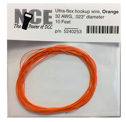 NCE Orange Ultra-Flex Wire 32AWG 10 Feet 0253