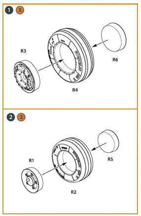 1/48 Clear Prop Mirage-2000 Wheel Set 48035